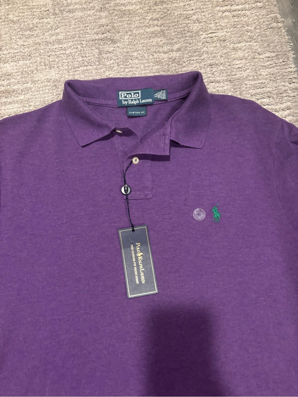 Ralph Lauren Purple Polo Shirt size  XL - Picture 3 of 4